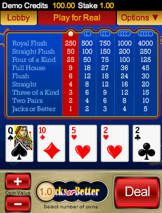 Mobile Video Poker Game